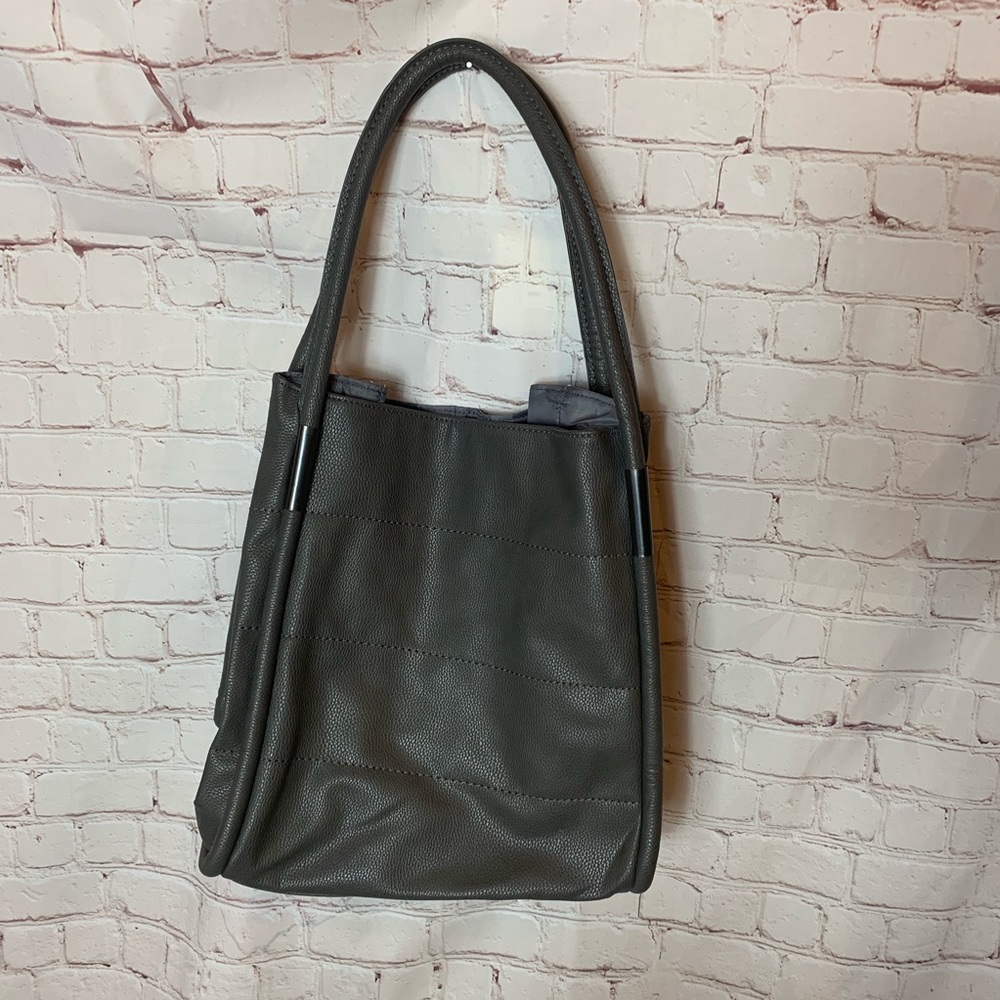 Neiman Marcus Gray Leather Purse